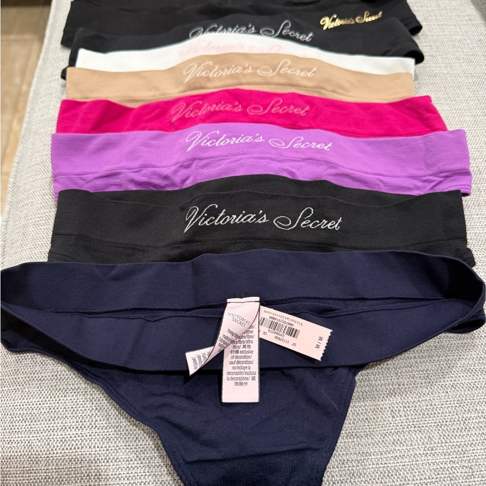 Victoria's Secret Thong Set in Black, Navy, White, Tan, Pink, Purple